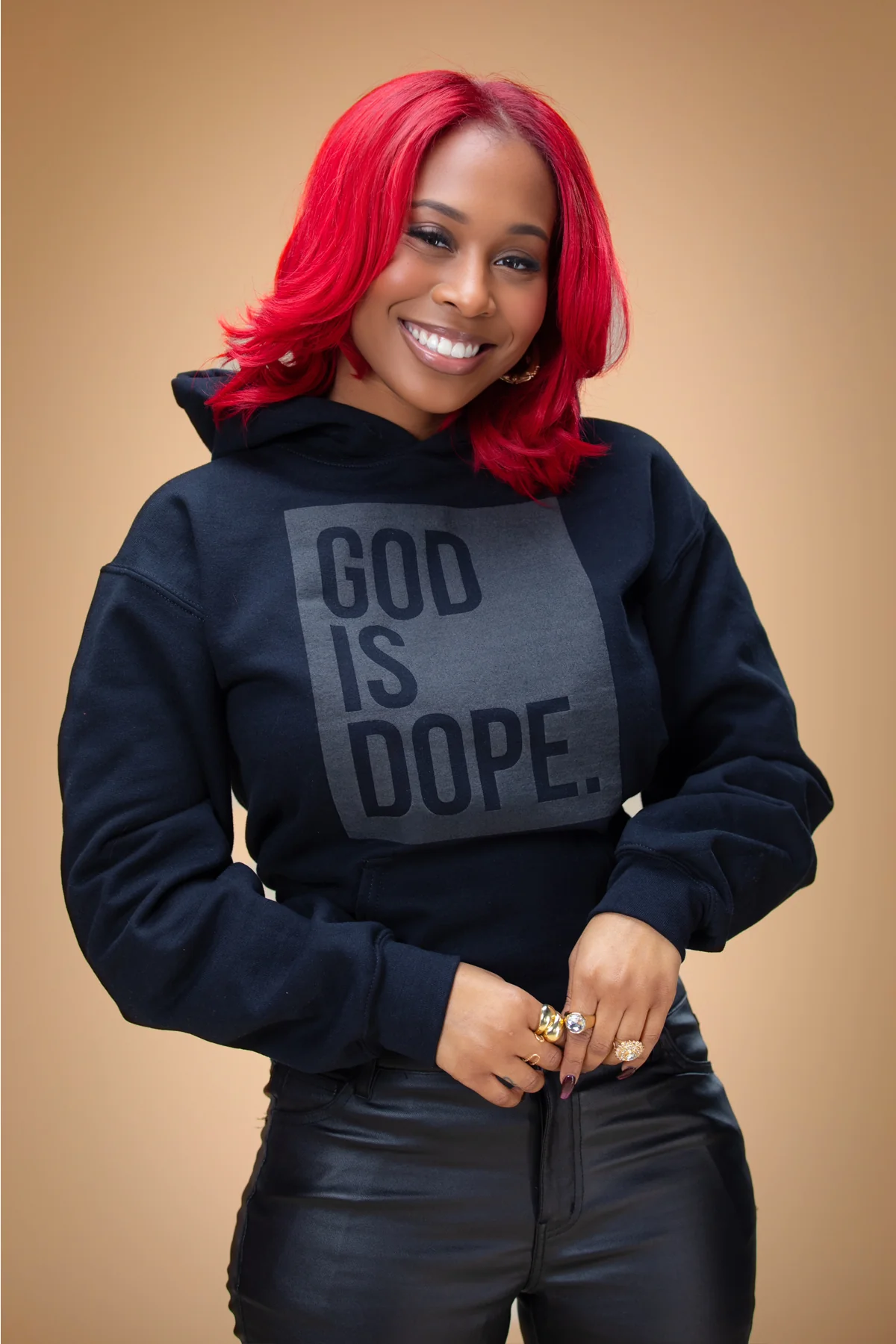 **3 Hoodie Bundle** Monochromatic Lightweight Box Logo (Black on Off-Black) - Image 4